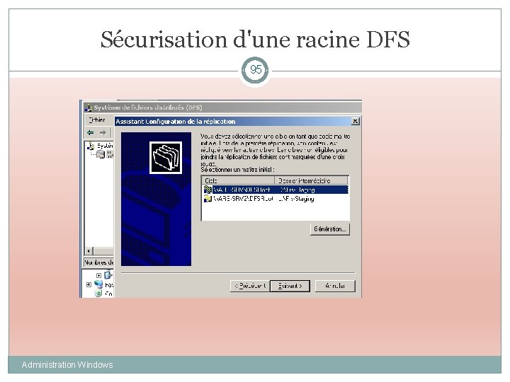 Sécurisation d'une racine DFS 95 Administration Windows 