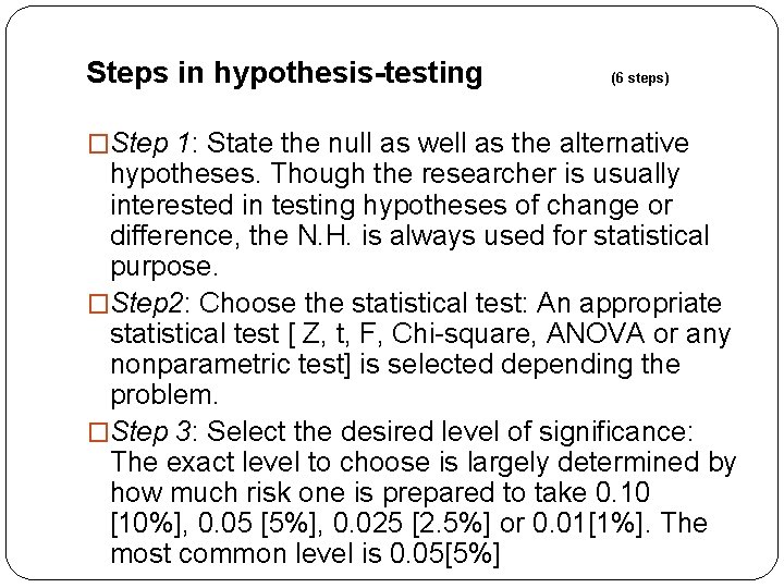UNIT 3 STATISTICAL DATA ANALYSIS FORMULATION AND TESTING