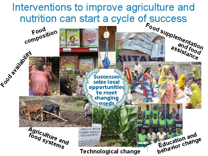 Interventions to improve agriculture and nutrition can start a cycle of success What drives