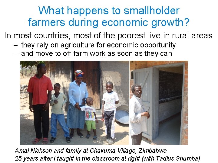 What happens to smallholder farmers during economic growth? In most countries, most of the