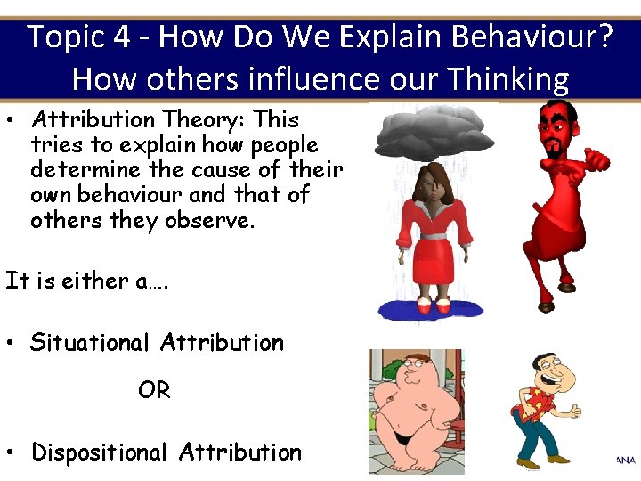 Topic 4 - How Do We Explain Behaviour? How others influence our Thinking •