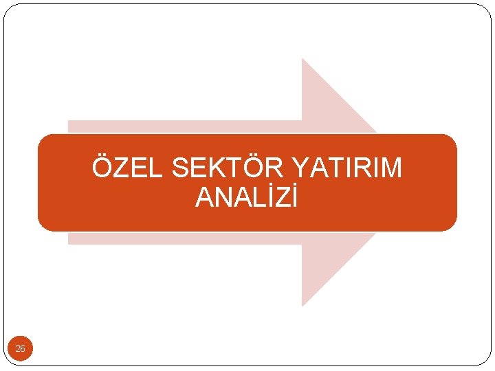 ÖZEL SEKTÖR YATIRIM ANALİZİ 26 ÖZEL SEKTÖR YATIRIM ANALİZİ 26