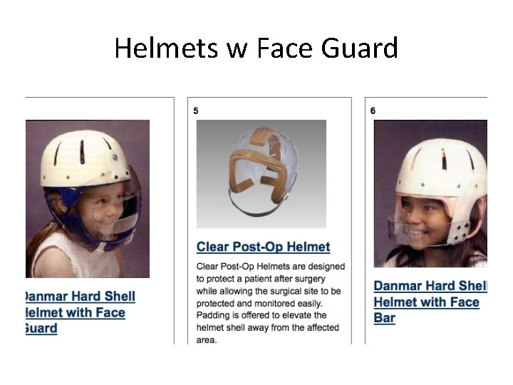 Helmets w Face Guard 