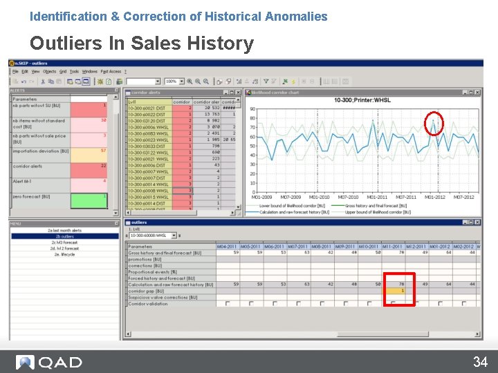 Identification & Correction of Historical Anomalies Outliers In Sales History 34 Identification & Correction of Historical Anomalies Outliers In Sales History 34
