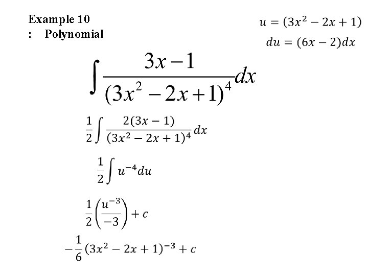 Example 10 : Polynomial 