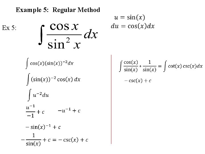 Example 5: Regular Method Ex 5: 