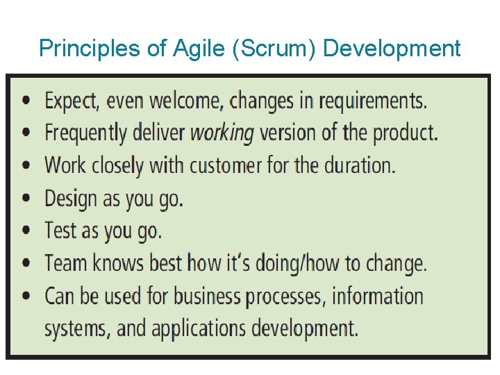 Principles of Agile (Scrum) Development 