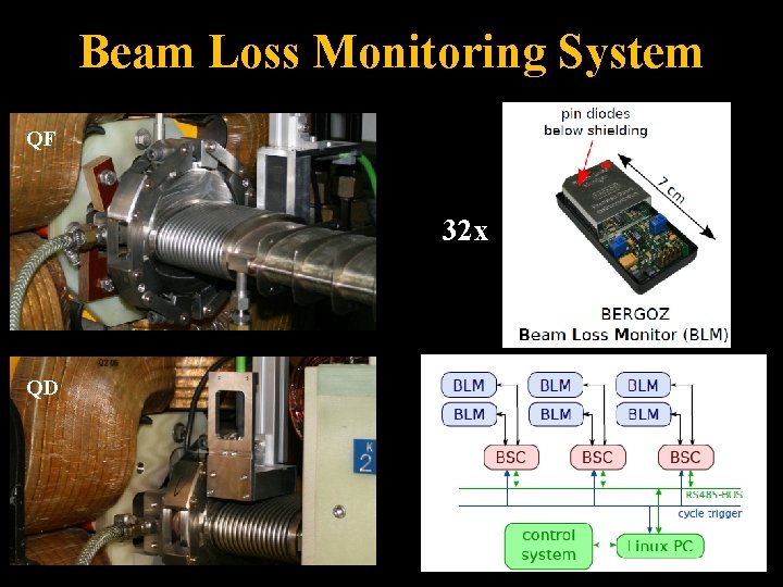 Beam Loss Monitoring System QF 32 x QD 