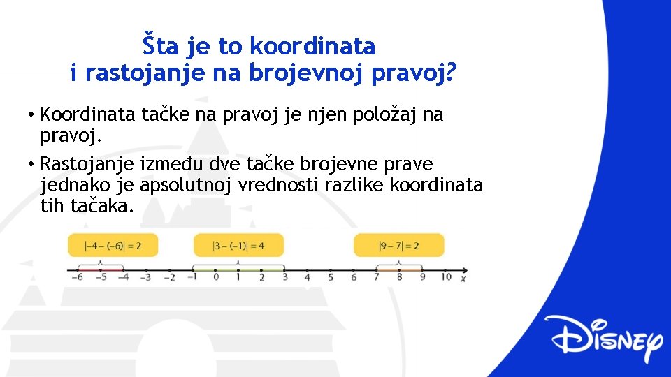 Šta je to koordinata i rastojanje na brojevnoj pravoj? • Koordinata tačke na pravoj