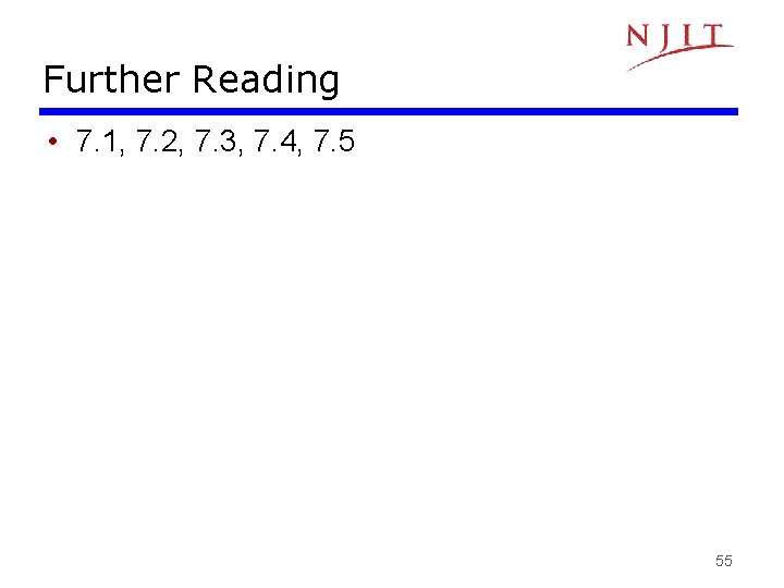 Further Reading • 7. 1, 7. 2, 7. 3, 7. 4, 7. 5 55