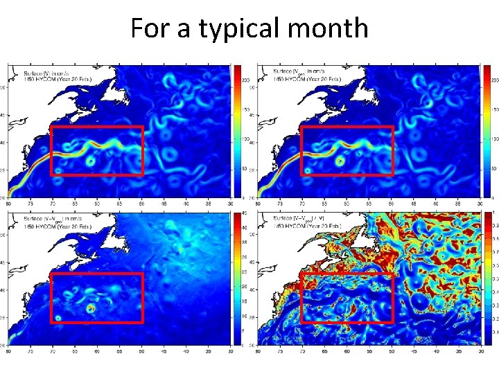 For a typical month For a typical month
