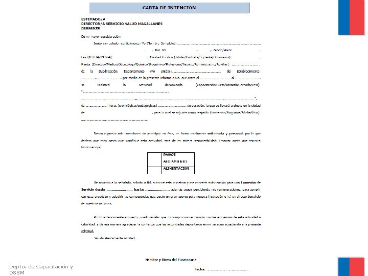 Depto. de Capacitación y Formación DSSM 