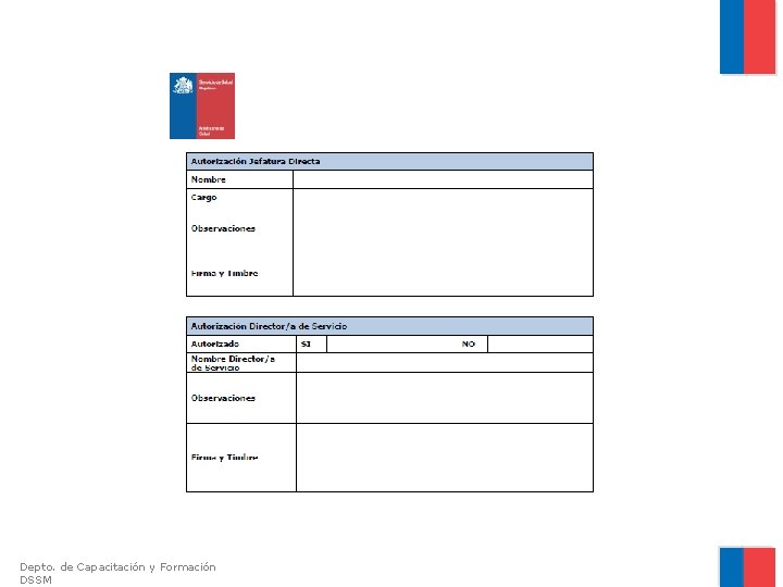 Depto. de Capacitación y Formación DSSM 