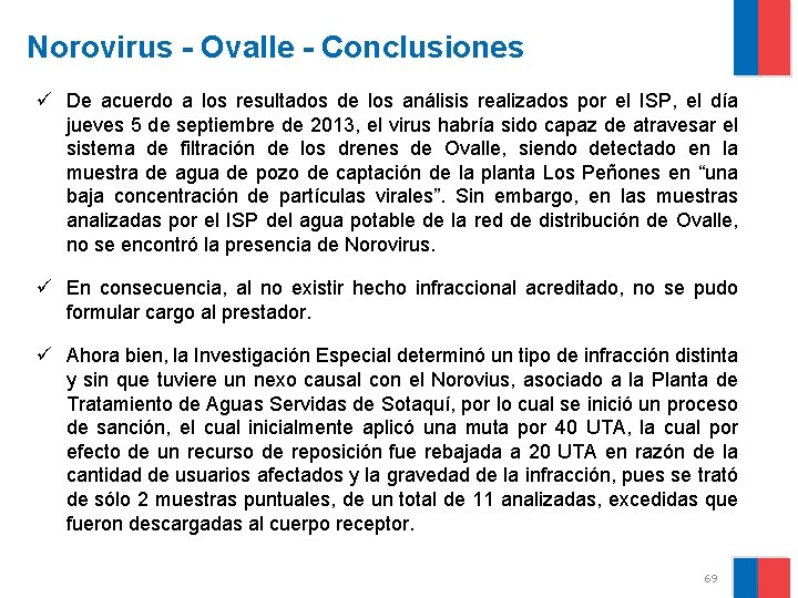 Norovirus - Ovalle - Conclusiones ü De acuerdo a los resultados de los análisis