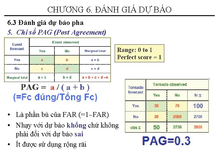 CHƯƠNG 6. ĐÁNH GIÁ DỰ BÁO 6. 3 Đánh giá dự báo pha 5.