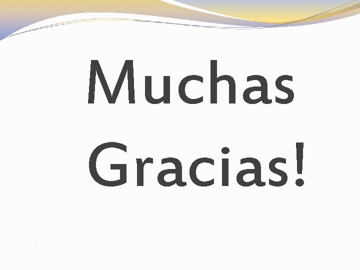 Muchas Gracias! 