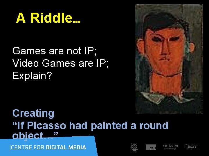  A Riddle… Games are not IP; Video Games are IP; Explain? Creating “If