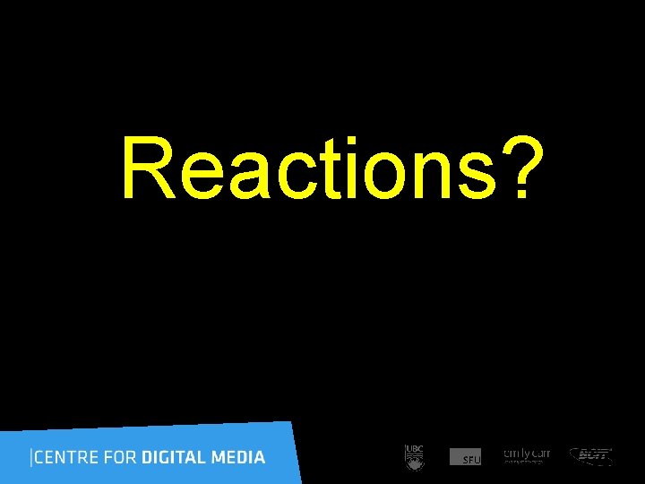Reactions? 