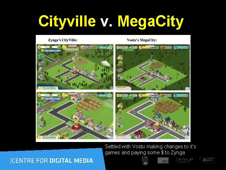  Cityville v. Mega. City Settled with Vostu making changes to it’s games and