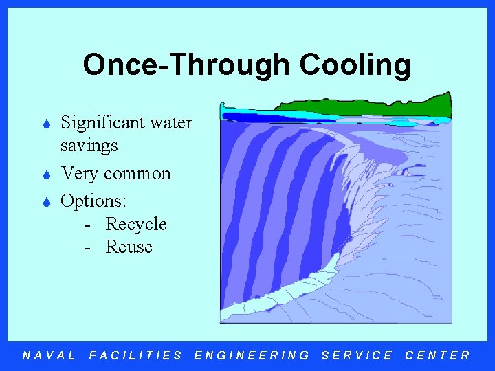 Once-Through Cooling S Significant water savings Very common Options: - Recycle - Reuse NAVAL