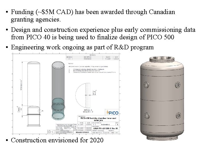  • Funding (~$5 M CAD) has been awarded through Canadian granting agencies. •