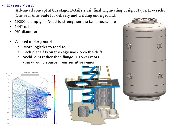  • Pressure Vessel • Advanced concept at this stage. Details await final engineering