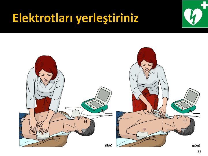 Elektrotları yerleştiriniz 33 Elektrotları yerleştiriniz 33