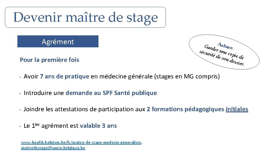 Devenir maître de stage Agrément Pour la première fois Gard Astuce. sécur er une