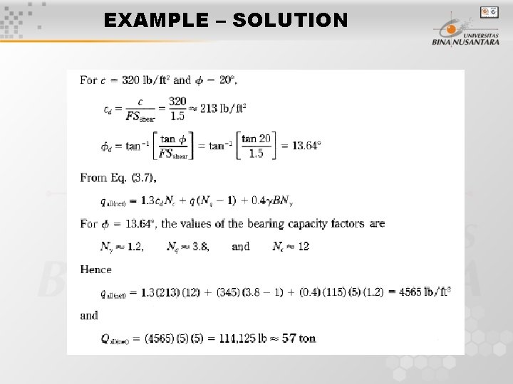 EXAMPLE – SOLUTION 