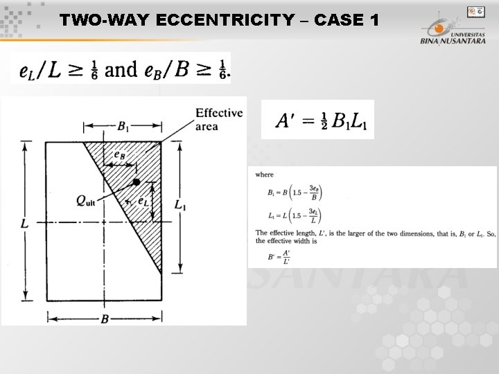 TWO-WAY ECCENTRICITY – CASE 1 