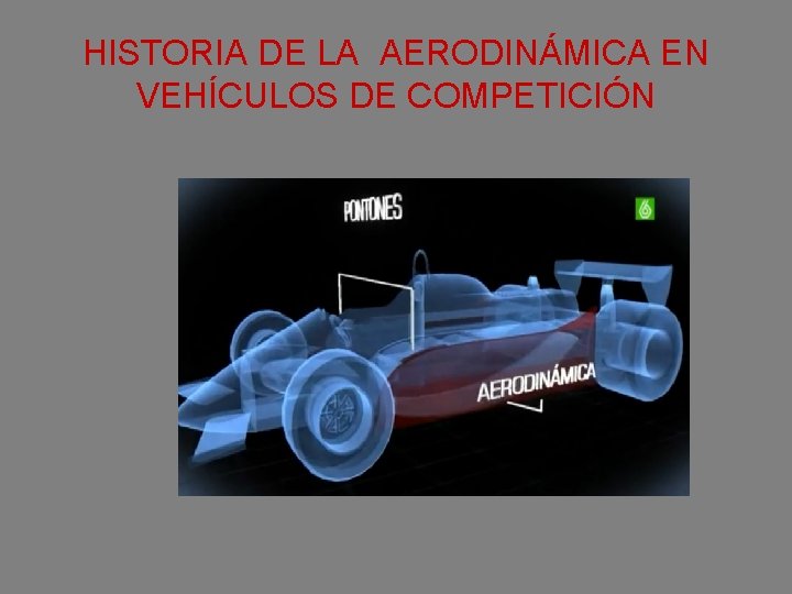 HISTORIA DE LA AERODINÁMICA EN VEHÍCULOS DE COMPETICIÓN 