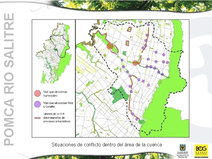 POMCA RIO SALITRE Situaciones de conflicto dentro del área de la cuenca 