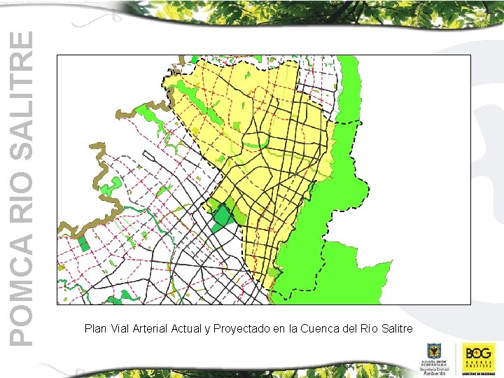 POMCA RIO SALITRE Plan Vial Arterial Actual y Proyectado en la Cuenca del Río