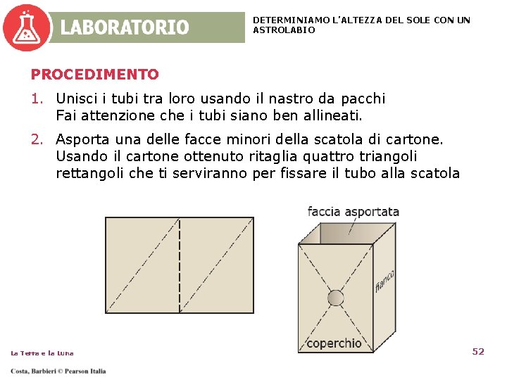 DETERMINIAMO L’ALTEZZA DEL SOLE CON UN ASTROLABIO PROCEDIMENTO 1. Unisci i tubi tra loro DETERMINIAMO L’ALTEZZA DEL SOLE CON UN ASTROLABIO PROCEDIMENTO 1. Unisci i tubi tra loro