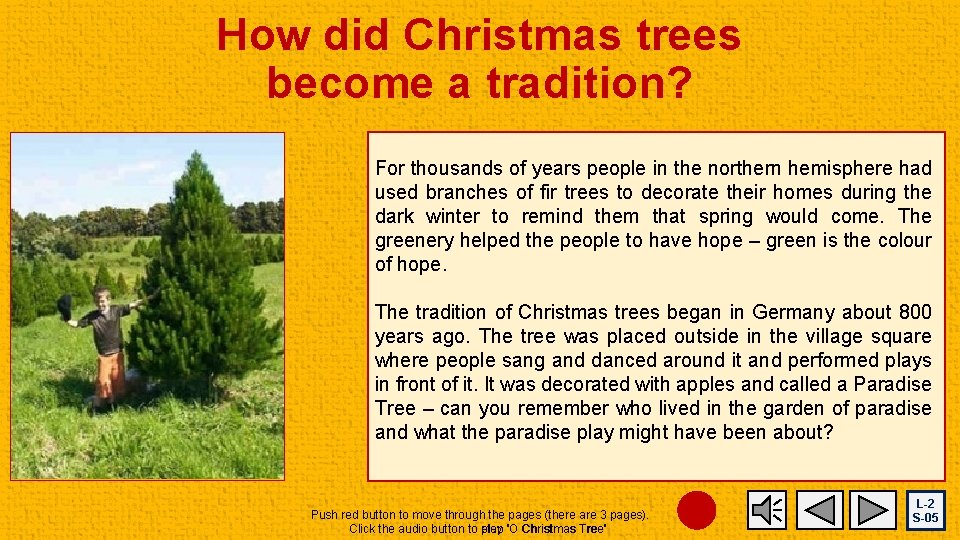 How did Christmas trees become a tradition? When people to make their homes in