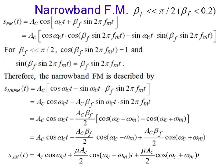 Narrowband F. M. 