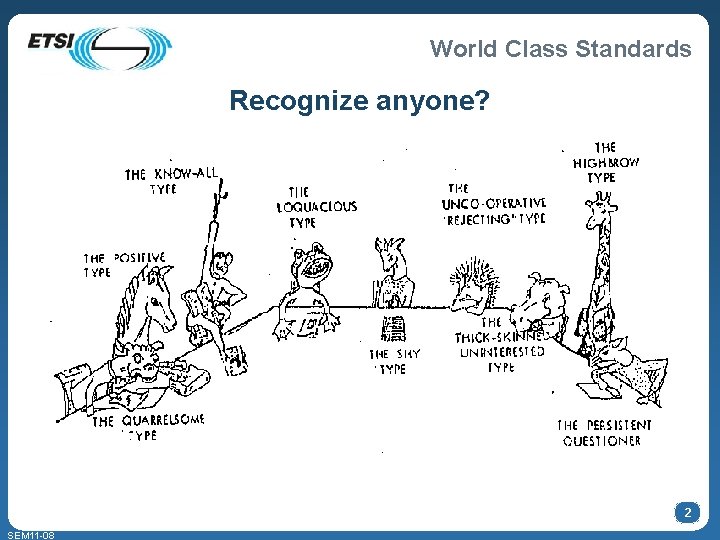 World Class Standards Recognize anyone? 2 SEM 11 -08 