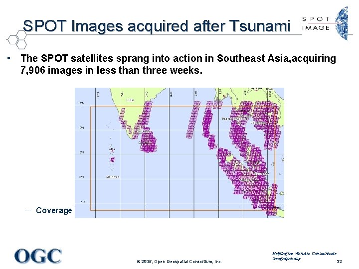 SPOT Images acquired after Tsunami • The SPOT satellites sprang into action in Southeast