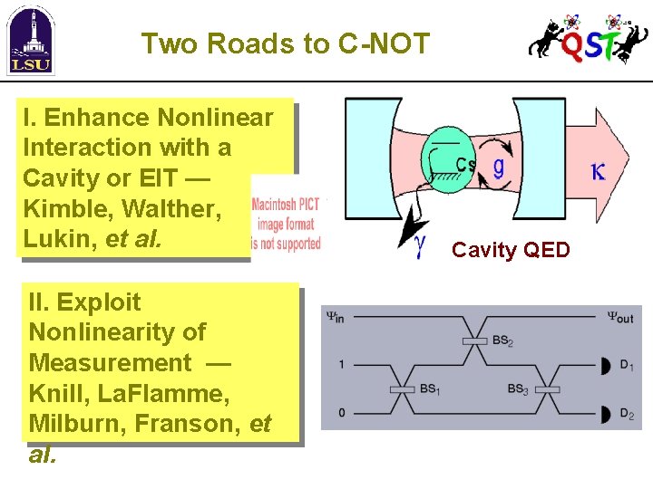 Two Roads to C-NOT I. Enhance Nonlinear Interaction with a Cavity or EIT —