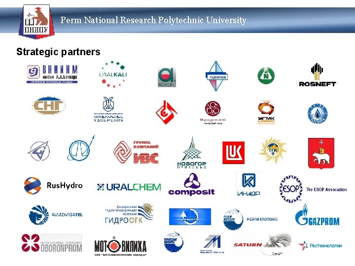 Perm National Research Polytechnic University Strategic partners 