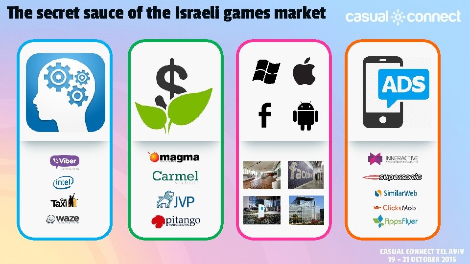 The secret sauce of the Israeli games market CASUAL CONNECT TEL AVIV 19 –