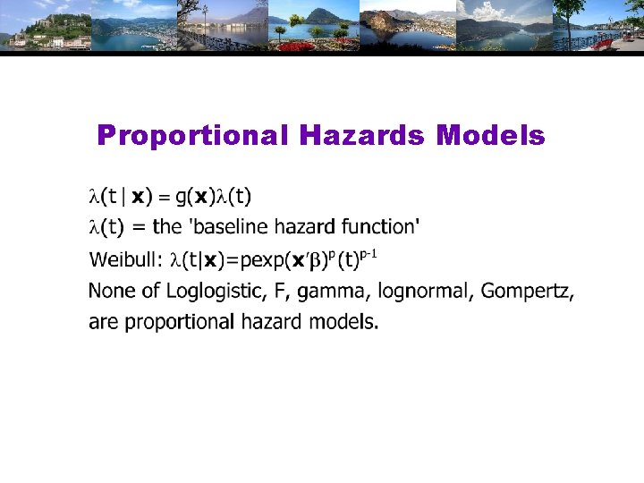 Proportional Hazards Models 
