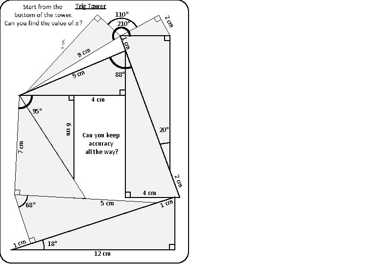 Trig Tower 1 cm m 8 c m 2 c 110° 210° 9 cm