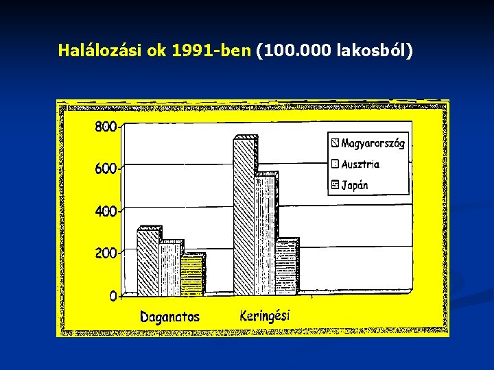 Halálozási ok 1991 -ben (100. 000 lakosból) 