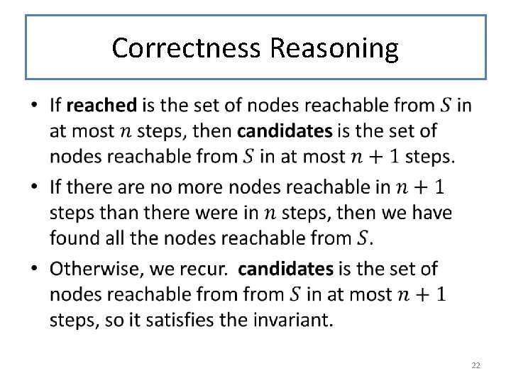 Correctness Reasoning • 22 