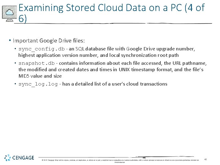 Examining Stored Cloud Data on a PC (4 of 6) • Important Google Drive