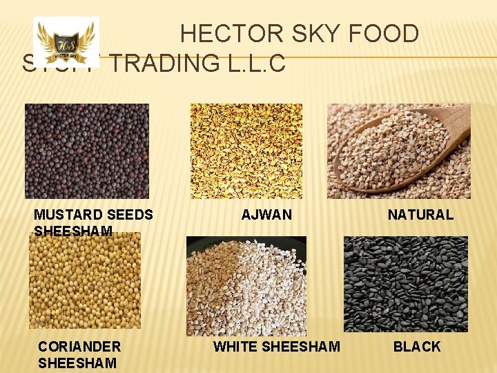 HECTOR SKY FOOD STUFF TRADING L. L. C MUSTARD SEEDS SHEESHAM CORIANDER SHEESHAM AJWAN