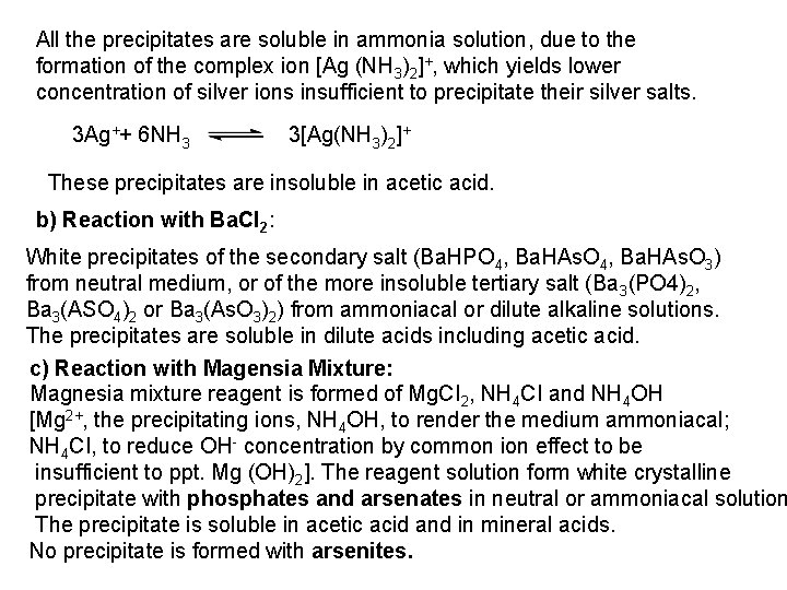 All the precipitates are soluble in ammonia solution, due to the formation of the