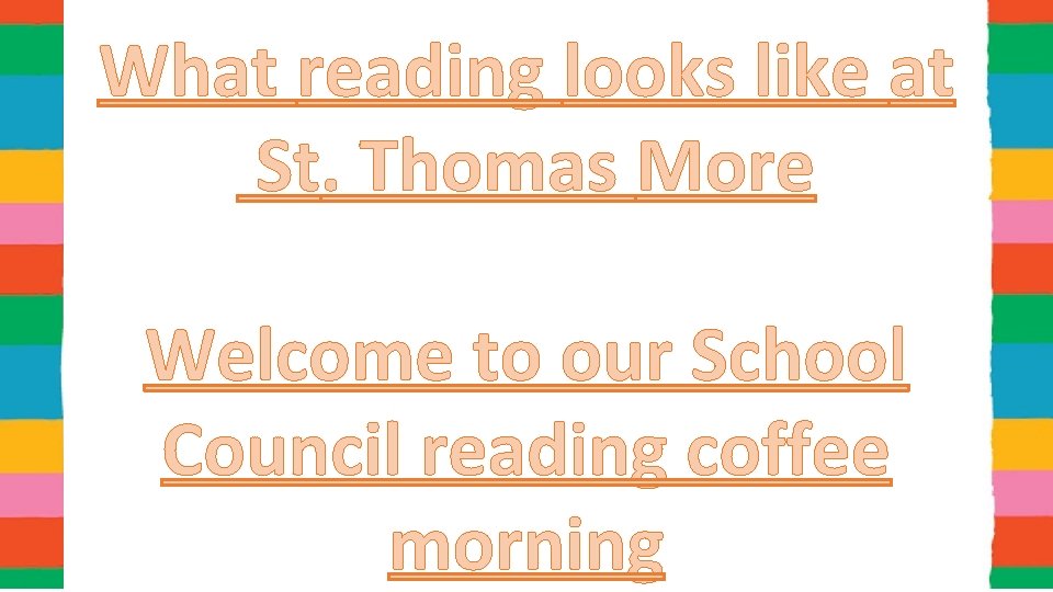 What reading looks like at St. Thomas More World Book Day is a celebration!