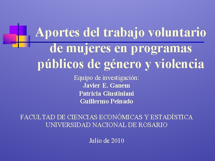 Aportes del trabajo voluntario de mujeres en programas públicos de género y violencia Equipo